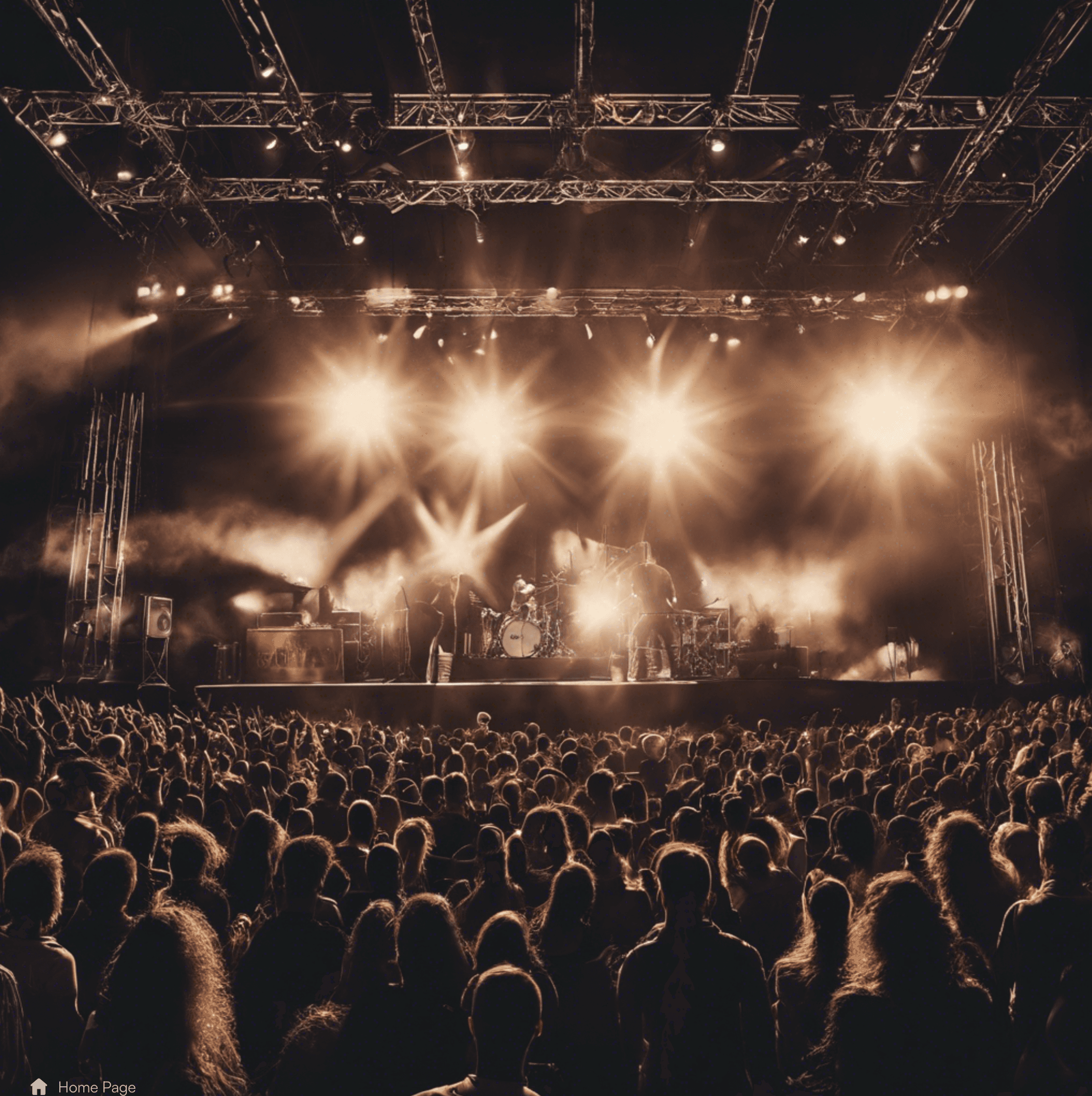 Concert stage with lights